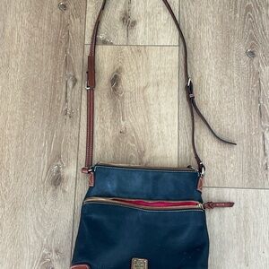 Dooney & Bourke Black and Brown Crossbody Bag